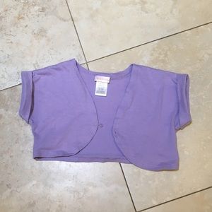 Girls cropped short sleeve cardigan